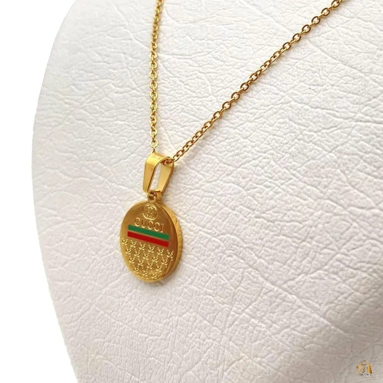 Green & Red Charm Necklace