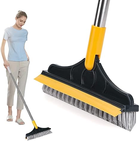 Bathroom Cleaning Brush with Wiper 2 in 1