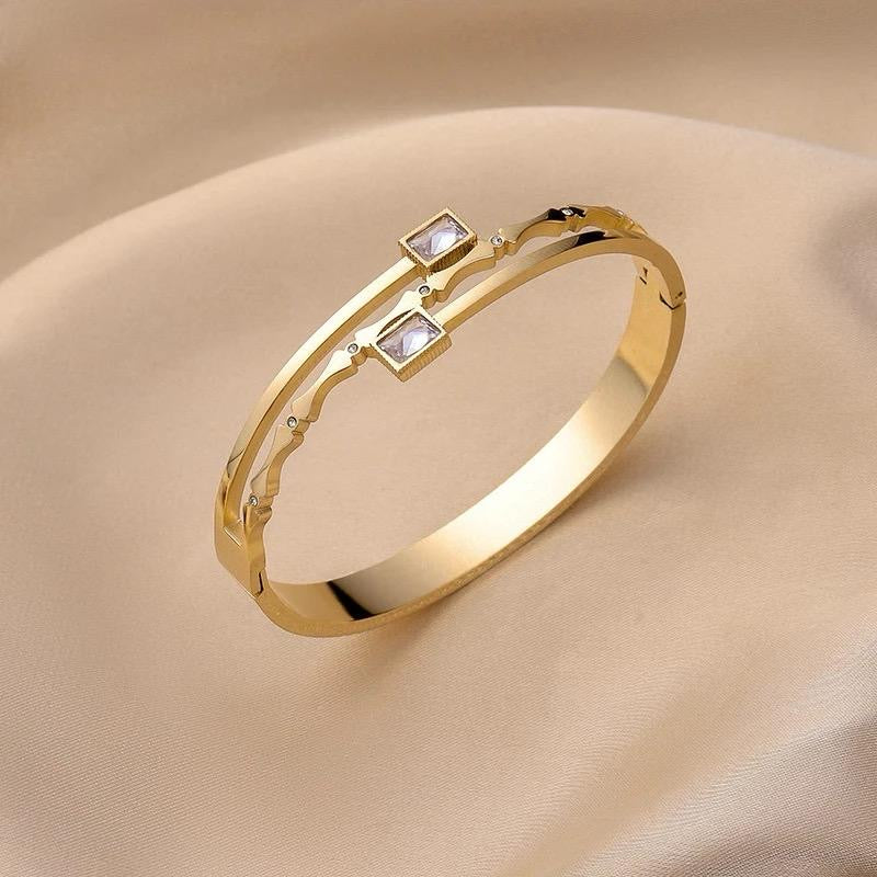 Diamond Stone Bangle