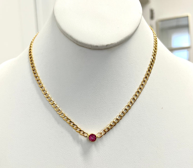 Ruby Curb Necklace