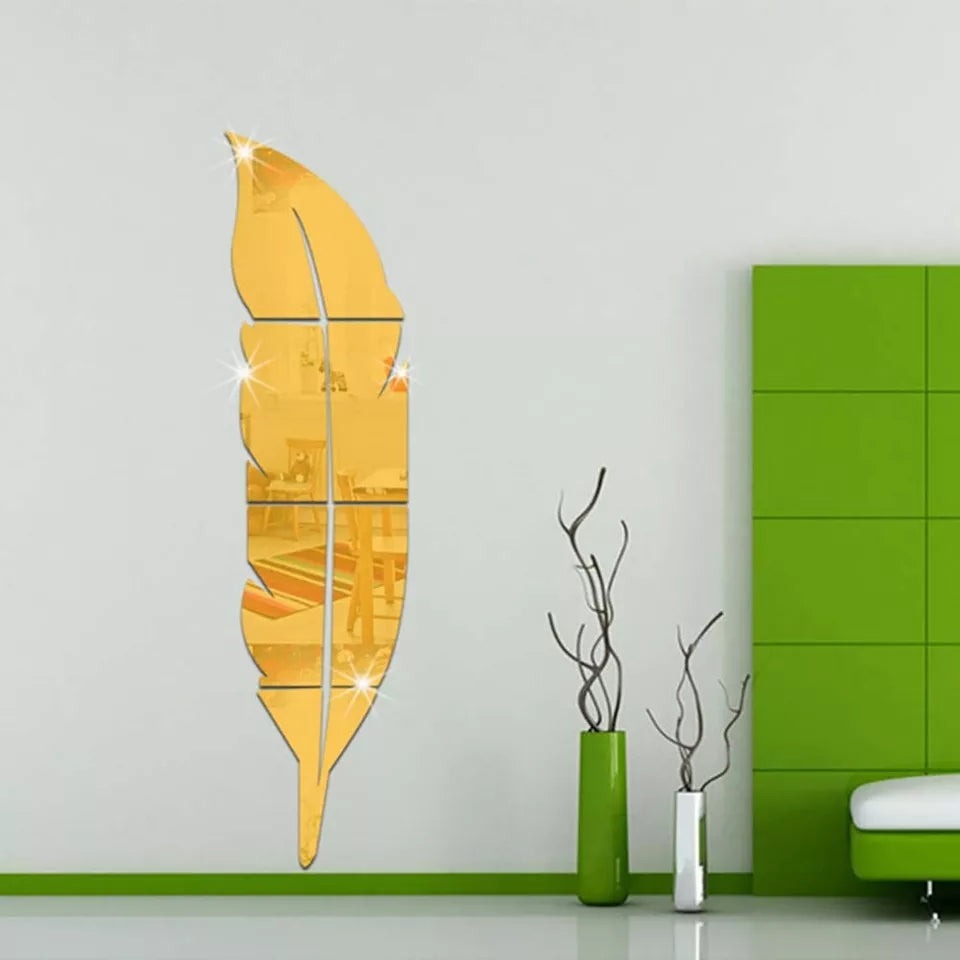 3D Acrylic Wall Leaf Mirror