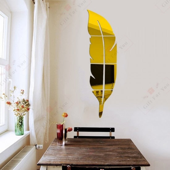 3D Acrylic Wall Leaf Mirror